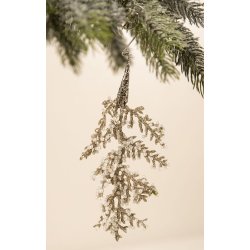 La Vida Dekorationsranke som perle blad i kraftig slv eller guld str. H20 cm, 2 ass.